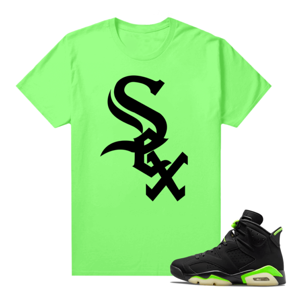 Electric Green 6s sneaker tees shirts SEX