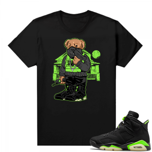 Electric Green 6s sneaker tees shirts Trap Bear