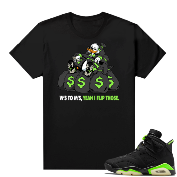 Electric Green 6s sneaker tees shirts Ws to Ms