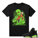 Electric Green 6s sneaker tees shirts black Big Money Talking