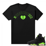 Electric Green 6s sneaker tees shirts black Misunderstood