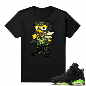 Electric Green 6s sneaker tees shirts black Savage Mode