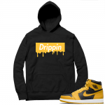 Jordan 1 Pollen Hoodies Match Black Drippin box