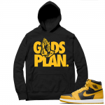 Jordan 1 Pollen Hoodies Match Black Gods Plan