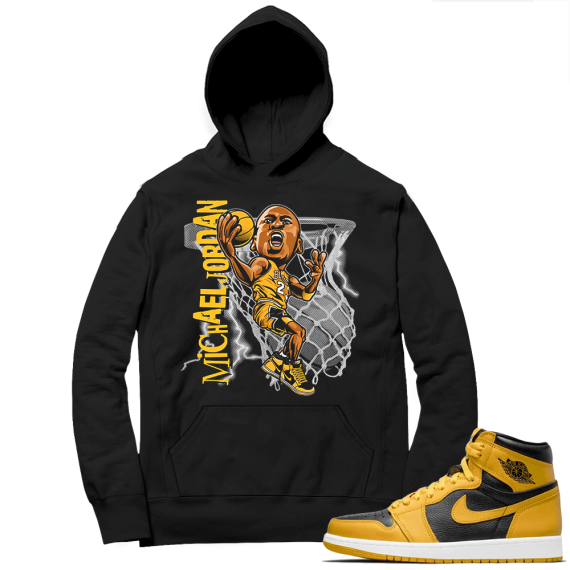 Jordan 1 Pollen Hoodies Match Black MJ Layup