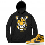 Jordan 1 Pollen Hoodies Match Black Misfitz Rhino