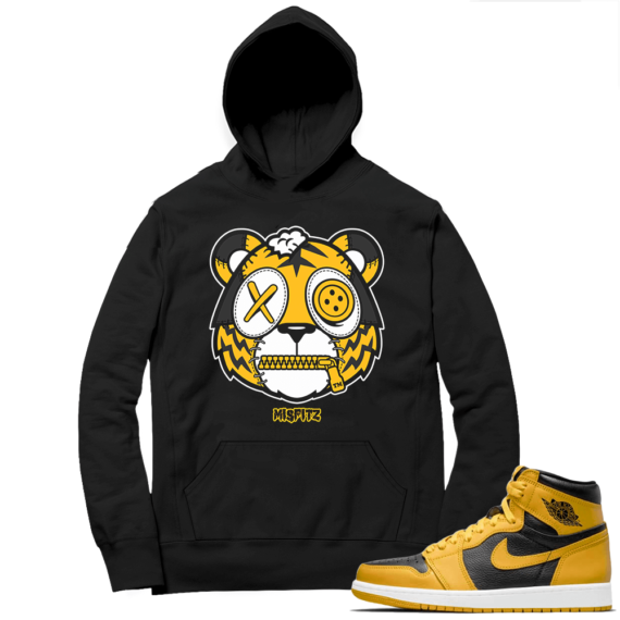 Jordan 1 Pollen Hoodies Match Black Misfitz Tiger