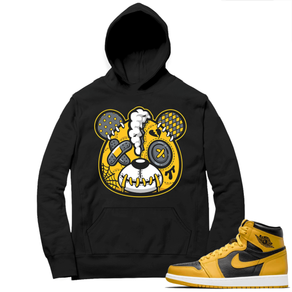 Jordan 1 Pollen Hoodies Match Black SZY Heart Break Bear