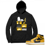 Jordan 1 Pollen Hoodies Match Black Sneakerhead Snoopy