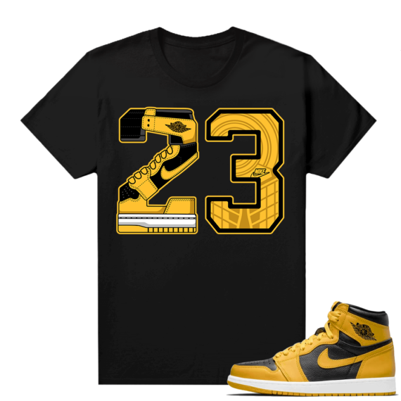 Jordan 1 Pollen Sneaker tees Match Black 23