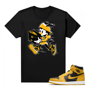 Jordan 1 Pollen Sneaker tees Match Black Double Up