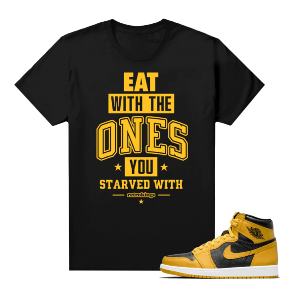 Jordan 1 Pollen Sneaker tees Match Black Eat