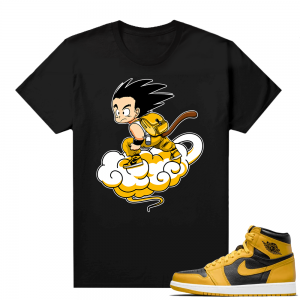 Jordan 1 Pollen Sneaker tees Match Black Fly Goku