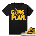 Jordan 1 Pollen Sneaker tees Match Black Gods Plan