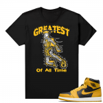 Jordan 1 Pollen Sneaker tees Match Black Greatest