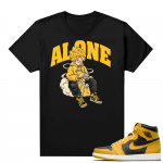 Jordan 1 Pollen Sneaker tees Match Black Hustle Alone