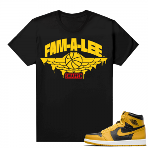 Jordan 1 Pollen Sneaker tees Match Black JTSG FAM-A-LEE