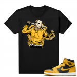 Jordan 1 Pollen Sneaker tees Match Black Jason Cop