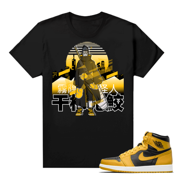 Jordan 1 Pollen Sneaker tees Match Black Kisame