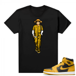 Jordan 1 Pollen Sneaker tees Match Black LV Drippin Luffy