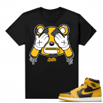 Jordan 1 Pollen Sneaker tees Match Black MISFITZ Bear See No Evil