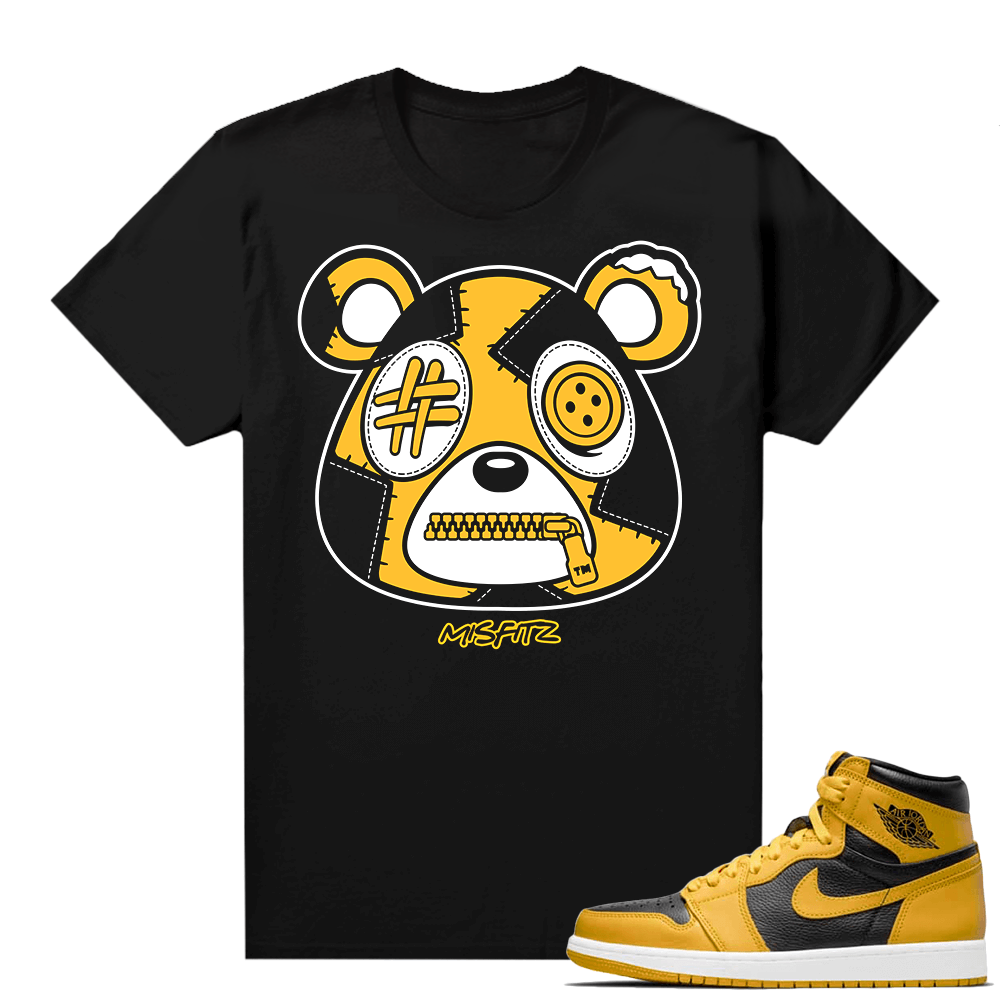 Jordan 1 Pollen Sneaker tees Match Black MISFITZ Bear