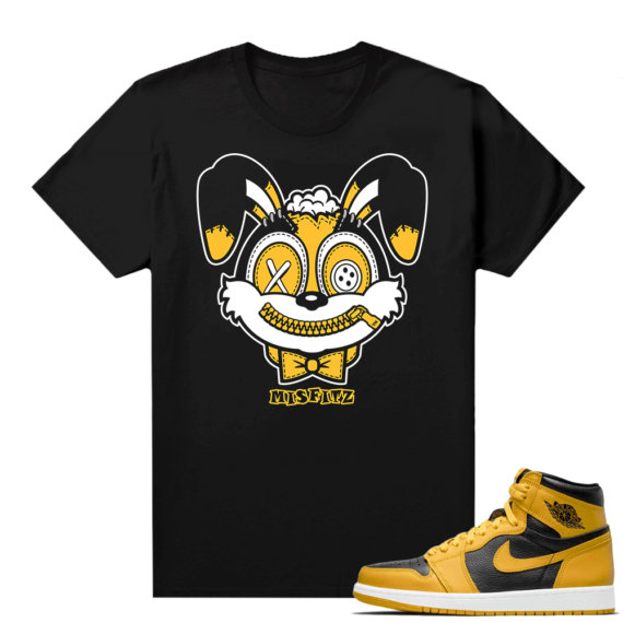 Jordan 1 Pollen Sneaker tees Match Black MISFITZ Bunny