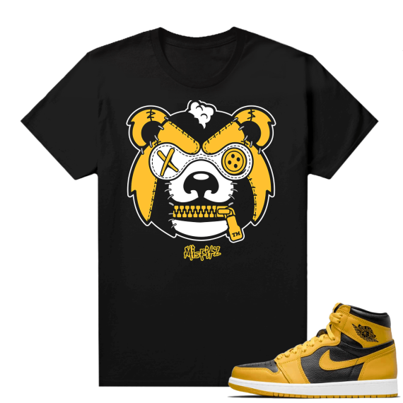 Jordan 1 Pollen Sneaker tees Match Black MISFITZ Grizzly