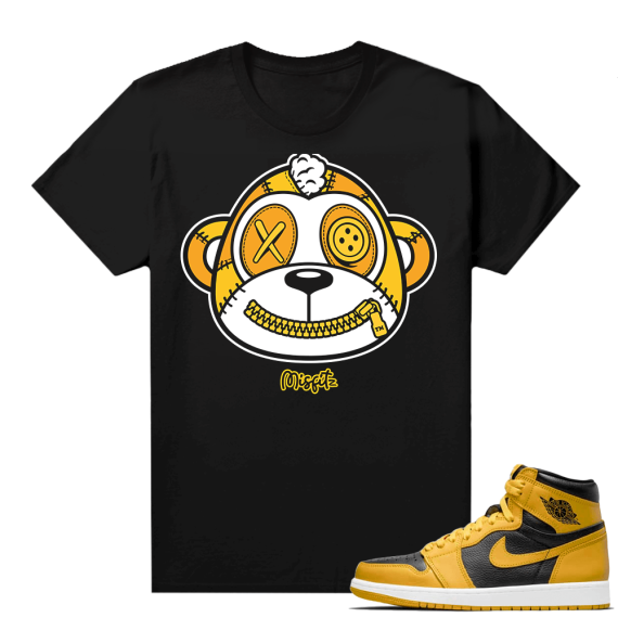 Jordan 1 Pollen Sneaker tees Match Black MISFITZ Monkey