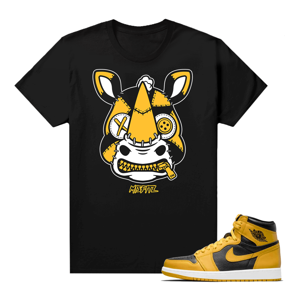 Jordan 1 Pollen Sneaker tees Match Black MISFITZ Rhino