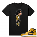 Jordan 1 Pollen Sneaker tees Match Black MJ x Pollen