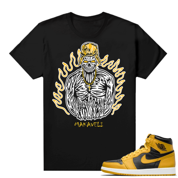 Jordan 1 Pollen Sneaker tees Match Black Makaveli