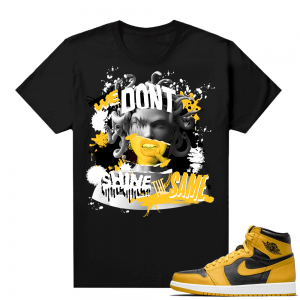 Jordan 1 Pollen Sneaker tees Match Black Medusa