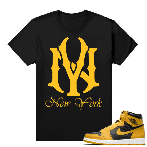 Jordan 1 Pollen Sneaker tees Match Black New York