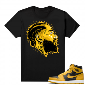 Jordan 1 Pollen Sneaker tees Match Black Prolific