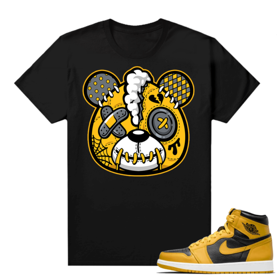 Jordan 1 Pollen Sneaker tees Match Black SZY Heartbreak Bear