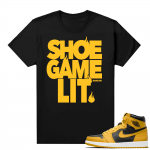 Jordan 1 Pollen Sneaker tees Match Black Shoe Game Lit