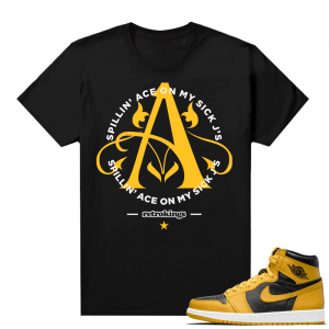 Jordan 1 Pollen Sneaker tees Match Black Sick Jays