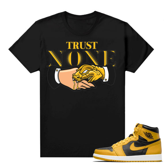 Jordan 1 Pollen Sneaker tees Match Black Trust None