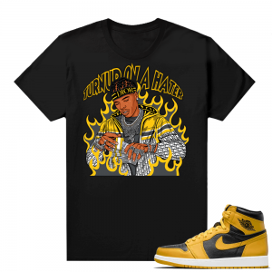 Jordan 1 Pollen Sneaker tees Match Black Turn Up On A Hater