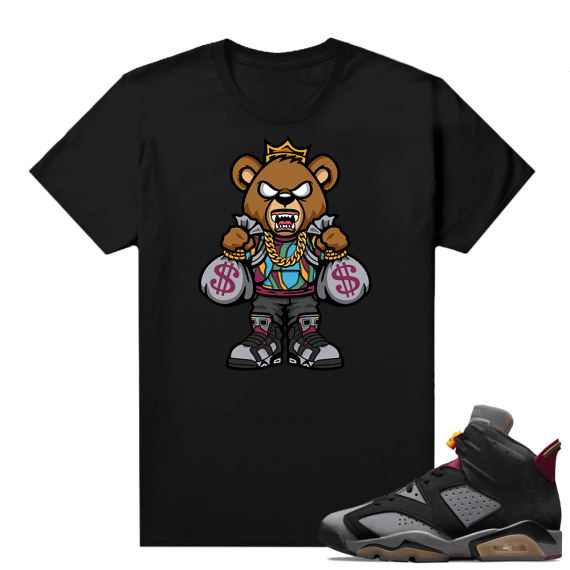 Jordan Bordeaux shirt match Black tee Bear King