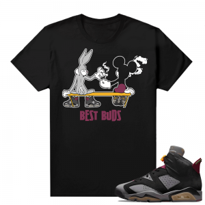 Jordan Bordeaux shirt match Black tee Best Buds