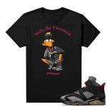 Jordan Bordeaux shirt match Black tee Daffy Tweakin