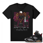 Jordan Bordeaux shirt match Black tee Everybody Eats B