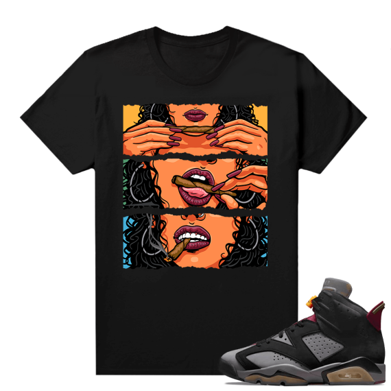 Jordan Bordeaux shirt match Black tee Get lit