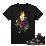 Jordan Bordeaux shirt match Black tee Ghost Rider