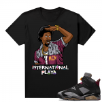 Jordan Bordeaux shirt match Black tee International Playa Jerome