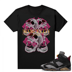 Jordan Bordeaux shirt match Black tee Marcello Gior Skulls