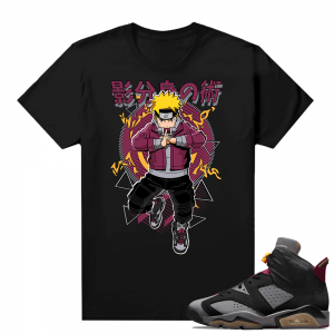 Jordan Bordeaux shirt match Black tee Naruto Hype