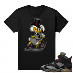 Jordan Bordeaux shirt match Black tee Scrooge x 6s